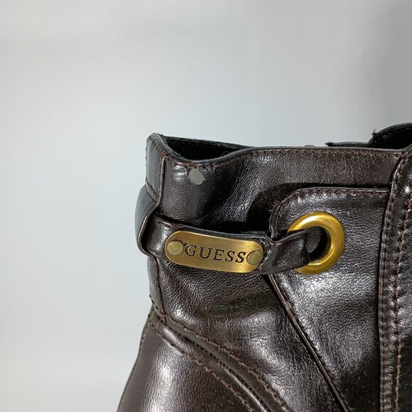 GUESS Stiletto Ankle Boots-Booties Brown Size: 9M w/Box - Picture 6 of 16
